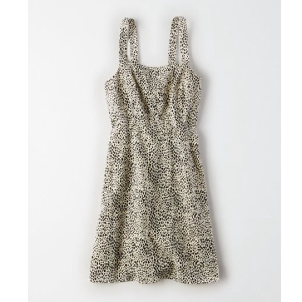 Leopard Print Khaki Dress